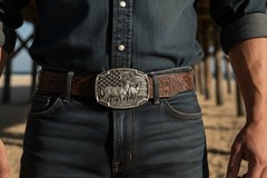 Men Women Dark Silver Metal Belt Buckle Deer Nature Western Biker Bold Fashion