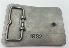 VTG 1982 New Holland Farming Metal Belt Buckle Proud To Be An American Farmer