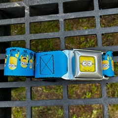 Buckle Down Despicable Me Minion Dave Face Unisex Buckle Belt Graphic Print 45&Prime;