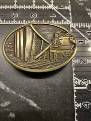 Decker Coal Co. Decker, Montana 1985 1st Quarter Safety Award Belt Buckle Brass
