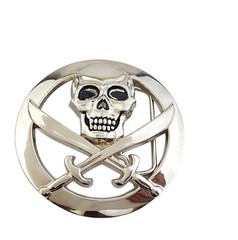 Auction of a Silver Pirate Skull Belt Buckle