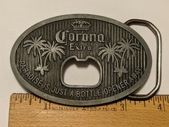 4 LOT BELT BELT BUCKLES GANJA, ELECTRICIAN, CORONA, EMT EMERGENCY TECHNICIAN