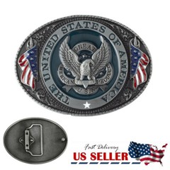 1PC U.S.A. Men Belt Buckle American Flag Eagle Metal Fashion US New