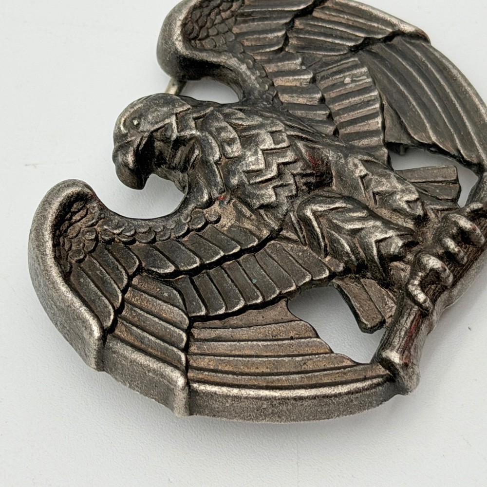 Vintage Avon Silver Tone Eagle Belt Buckle Patriotic Americana Western Biker