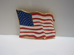 NEW! American Flying USA Flag Men&rsquo;s Belt Buckle Gold-Tone