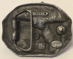 Vintage Belt Buckle TRUCKING USA 1988 C + J Inc. Made in USA
