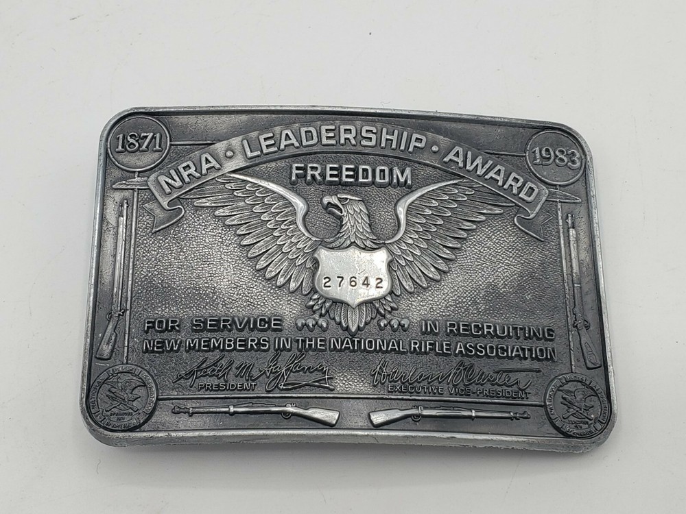 1871-1983 NRA Leadership Award Freedom #27642 Belt Buckle
