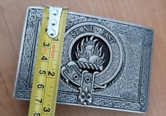 Stand Fast Gaelic Theme Scotland Kily Belt Buckle Pewter Pin