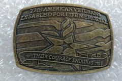 AMERICAN VETERANS DISABLED FOR LIFE MEMORIAL COURAGE 2007 SPONSOR BELT BUCKLE