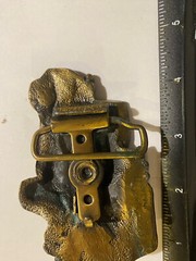 VINTAGE HEAVY METAL BRASS? BELT BUCKLE OF 3D TRUCK MACK TRUCK? UNMARKED