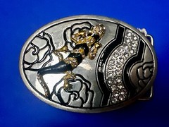 Gecko Lizard Salamander Multi Colored Jeweled Unique Animal Theme Belt Buckle