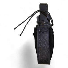 VTG-Inspired Medieval FauxLeather Belt Potion Bottle Pouch Viking Black NWT