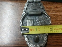 VINTAGE 1976 HONDA GOLD WING CHAIN LOGO LIMITED MOTORCYCLE BELT BUCKLE