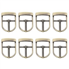 8 Pcs 0.8 Inch Adjustable Single Prong Buckle Belt Buckle, Bronze