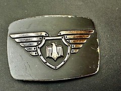 Thunderbird Emblem Logo With Wings 90&rsquo;S Chrome Brand 6172 Belt Buckle