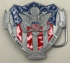 Vintage Great American Products Belt Buckle United States Army “COME GET SOME”