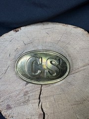 Confederate CS Civil War Reproduction Oval Belt Buckle