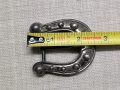 vintage KIESELSTEIN CORD belt buckle set STERLING SILVER horse-shoe 3PC western