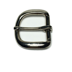 Vintage Replacement Belt Buckle Fits 1.2&Prime; Strap – Simple Basic Silver Tone 6A
