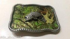 CAMO FISH FISHING camouflage BELT BUCKLES metal western fishing bass * US SELLER