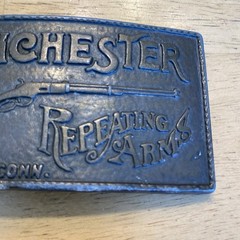 Winchester Repeating Arms New Haven Conn. Rifle Guns Vintage Belt Buckle EUC
