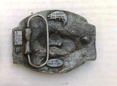 BELT BUCKLE « I FISH THEREFORE I AM »