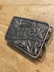 AAtrex Vintage Belt Buckle Seed Corn Farm Rodeo Farmer Collector Patina Rancher