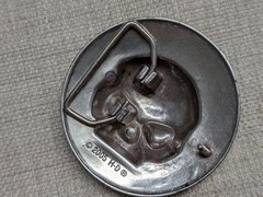 vintage WILLIE G belt buckle HARLEY DAVIDSON chrome metal SKULL motorcycle Y2K