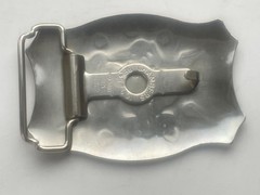 Vintage NOS Chrome Rodeo Style Belt Buckle by Chambers Belt Co Made in USA