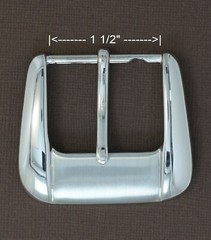 New man/women 1 1/2&Prime; pin buckle(#63) heavy brushed nickel color finish USA