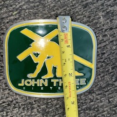 John Three Sixteen Belt Buckle 2.5×3 Kerusso Christian Glossy Green & Yellow