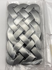 Celtic Cross Knot Metal Belt Buckle Rectangle Silver-Tone Color Buckle Rage NEW