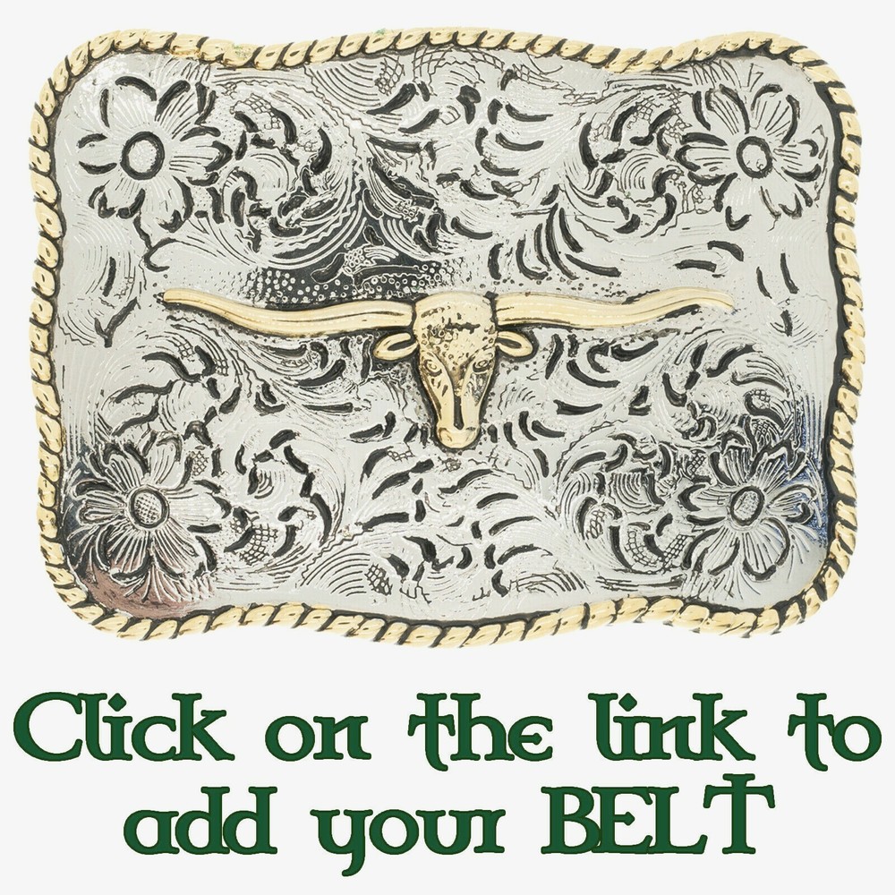 Longhorn Western Belt Buckle USA Cowboy Rodeo Bull Head Ox Texas Biker