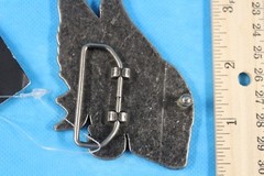 New Winged Skull Belt Buckle-Metal with Black Enamel