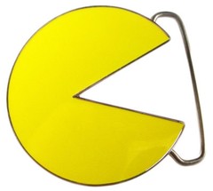 Pac-Man Belt Buckle with Chrome – Arcade Game, Video game series Gift