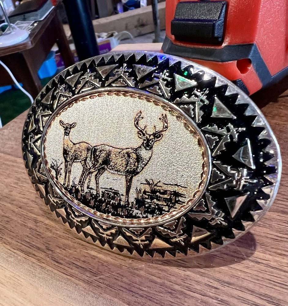 Western Belt Buckles Mens Deer