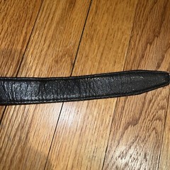 L.F.B. Black Lizard Skin Belt Self Locking Buckle Vintage 42”