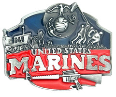 United States Marines U.S.M.C. Military Enameled Belt Buckle New