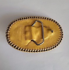 Western-style leather belt buckle