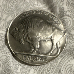 Great American Buckle Co. Silver Buffalo Plate Belt Buckle 1.5in MPN 335 Vintage