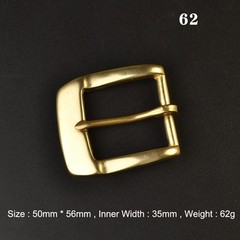 Solid Brass Pin Buckle for Leather Craft Making Belt Replacement 35mm Width