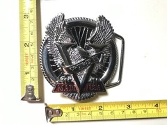 Rare men’s Harley-Davidson Eagle,V-Twin&Wheel solid brass belt buckle.Chrome
