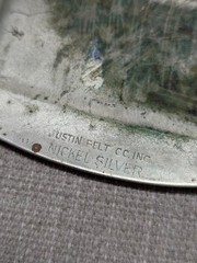 vintage JUSTIN belt buckle NICKEL SILVER equestrian SADDLE cowboy WESTERN rodeo