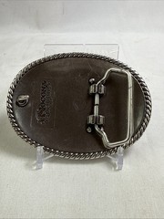 Nocona Men&rsquo;s Oval Scrolled Western Belt Buckle Silver