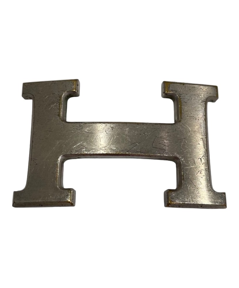 Authentic HERMES Constance H-buckle Silver-Tone Men/Women #3078