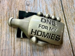 One For My Homies Bottle Novelty Cutout Silver Moon Belt Buckle New With Tags