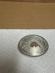 Vintage Justin Armadillo Belt Buckle