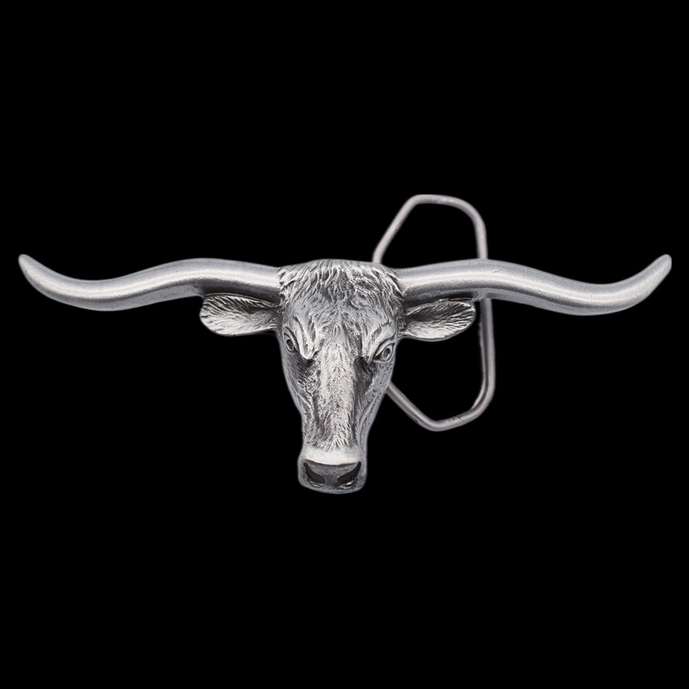 Longhorn Bull 3D Belt Buckle