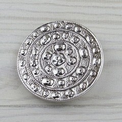 Round Amulet Belt Buckle Medieval Style Metal Antique Brass Look