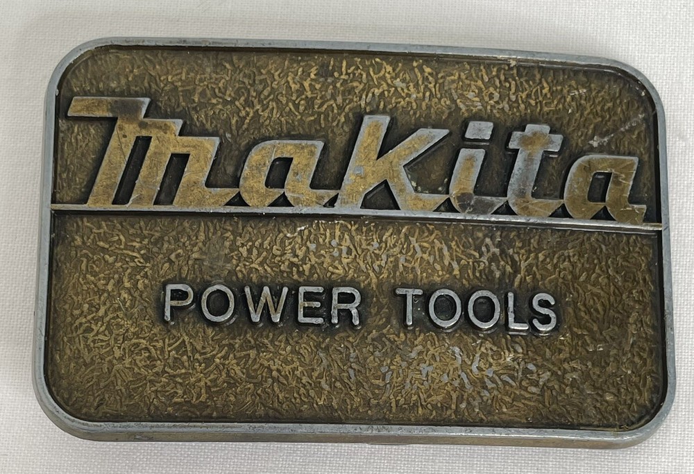 Makita Power Tools Belt Buckle Advertising Promotional USA Bronze Color